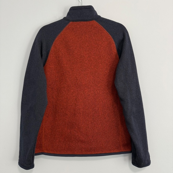 Patagonia Mens Better Sweater 1/4 Zip Pullover Rust Heather‎ Navy Size S - Picture 3 of 8